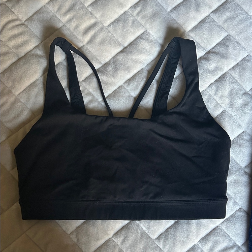Athleta Black Double-Strap Sports Bra Small (A-C)